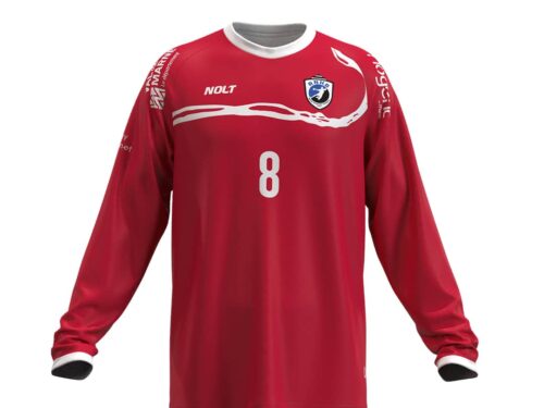 Maillot de gardien handball éco-responsable et personnalisable à base de polyester recyclé et recyclable de la marque NOLT.