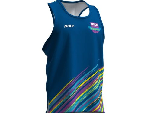 Tenues et maillot d'Athlétisme éco-responsables et personnalisables à base de polyester recyclé et recyclable de la marque NOLT.